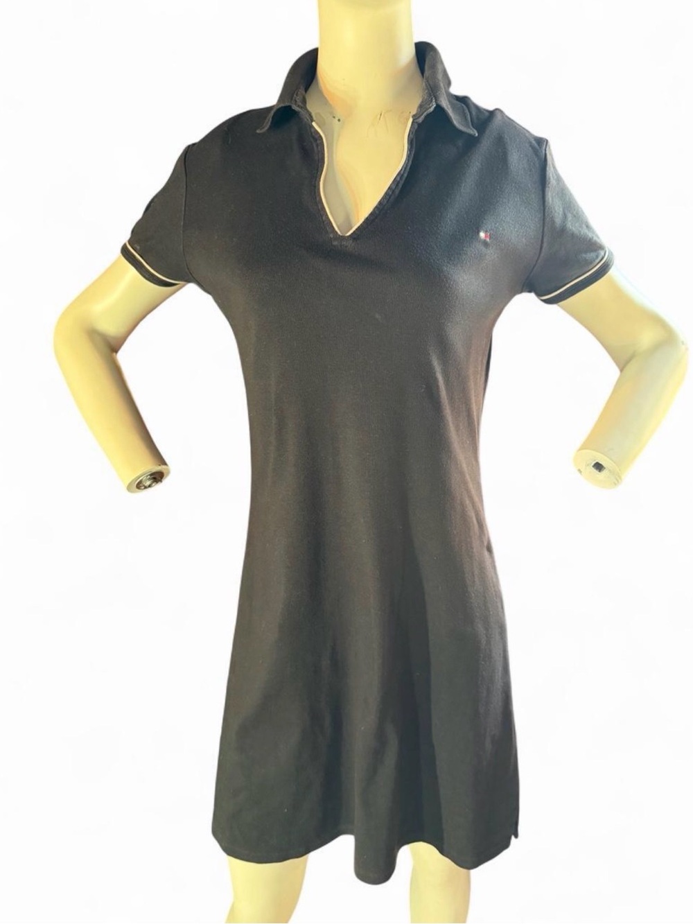 Tommy Hilfiger Black Polo Dress with Contrast Trim